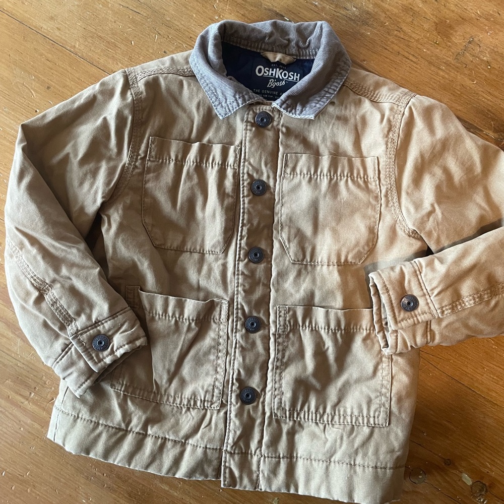 OshKosh B'gosh Tan Canvas Jacket with Contrast Collar